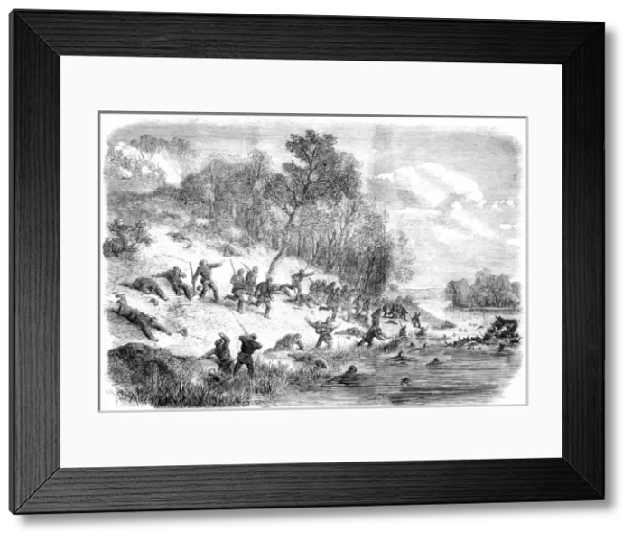 Framed Print : The Civil War in America: retreat of the Federalists (Unioni Framed Print : The Civil War in America: retreat of the Federalists (Unioni