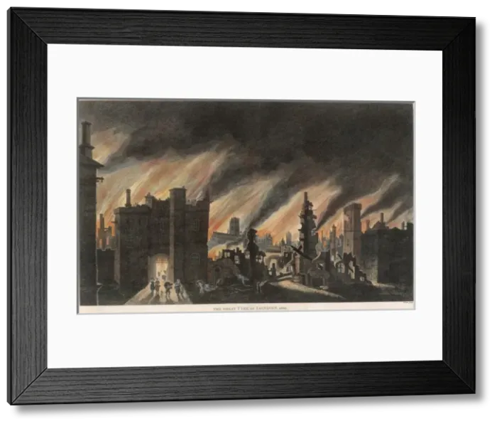 Framed Print : Great Fire of London Framed Print : Great Fire of London