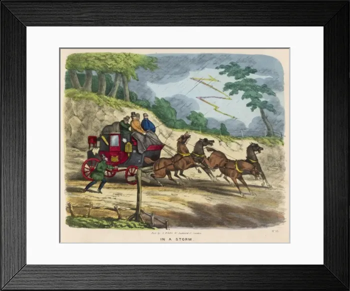 Framed Print : Stagecoach in Storm Framed Print : Stagecoach in Storm