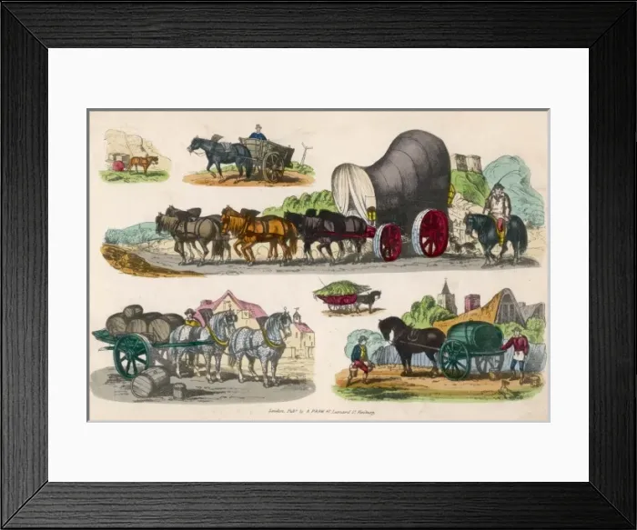 Framed Print : Horse-Drawn Wagons Framed Print : Horse-Drawn Wagons