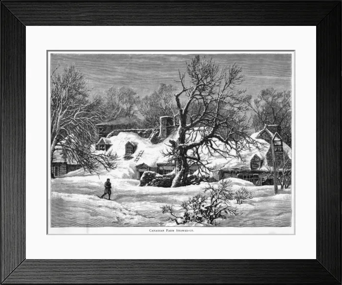 Framed Print : Canada Snowed-Up Farm Framed Print : Canada Snowed-Up Farm