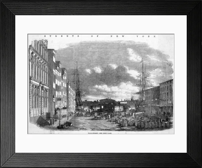 Framed Print : USA New York Wall St Framed Print : USA New York Wall St