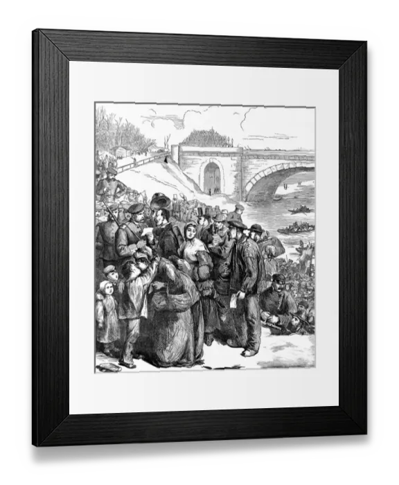Framed Print : French Civilians going into the Prussian Lines for Bread; Fr Framed Print : French Civilians going into the Prussian Lines for Bread; Fr