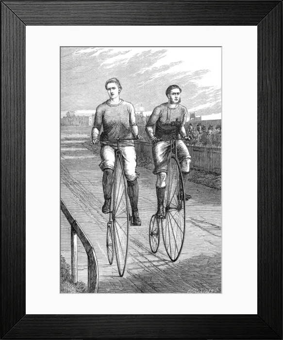 Framed Print : Bicycle Race at Lillie Bridge, 1875 Framed Print : Bicycle Race at Lillie Bridge, 1875