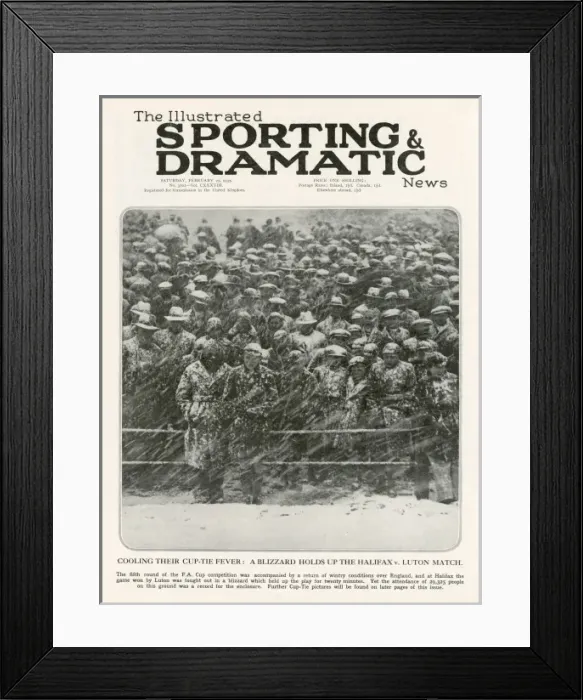 Framed Print : A Blizzard at Halifax Football Ground Framed Print : A Blizzard at Halifax Football Ground