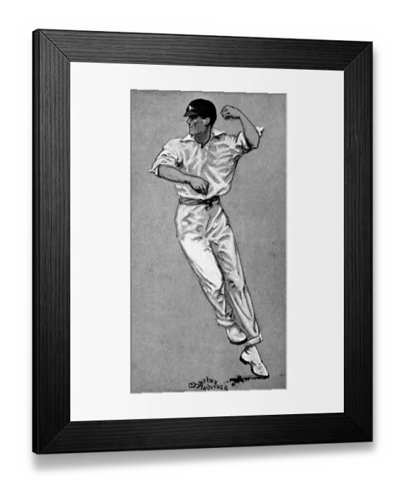 Framed Print : Frank Woolley Bowling, 1920 Framed Print : Frank Woolley Bowling, 1920
