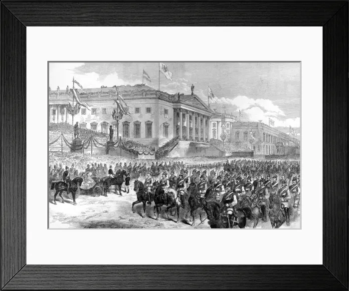Framed Print : Prussian Victory Parade in Berlin at the end of the Franco-P Framed Print : Prussian Victory Parade in Berlin at the end of the Franco-P