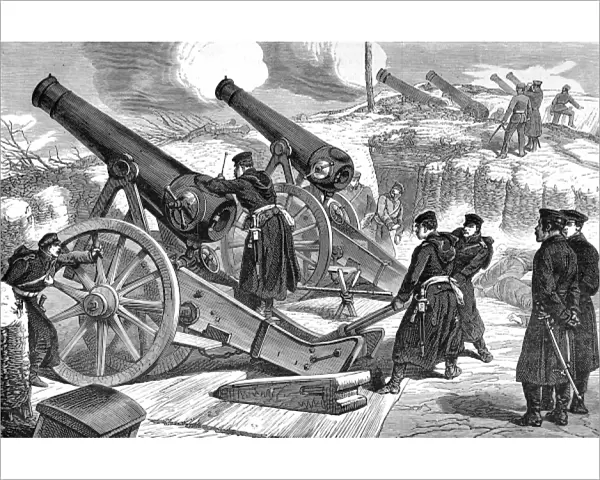 Prussian Siege Battery before Paris; Franco-Prussian War, 18