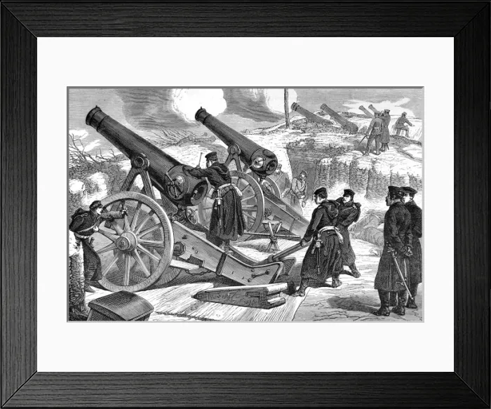 Framed Print : Prussian Siege Battery before Paris; Franco-Prussian War, 18 Framed Print : Prussian Siege Battery before Paris; Franco-Prussian War, 18