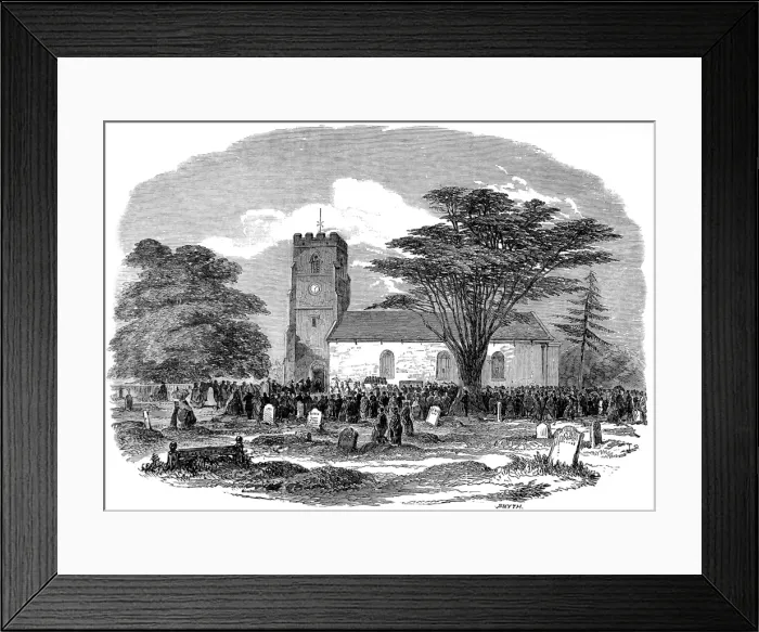 Framed Print : Drayton Bassett Church, 1850 Framed Print : Drayton Bassett Church, 1850