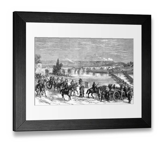 Framed Print : General Ducrots Forces crossing the Marne; Franco-Prussian Framed Print : General Ducrots Forces crossing the Marne; Franco-Prussian