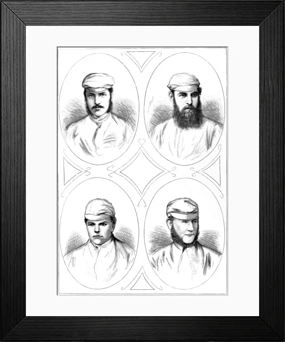 Framed Print : Four leading cricketers of 1874 Framed Print : Four leading cricketers of 1874