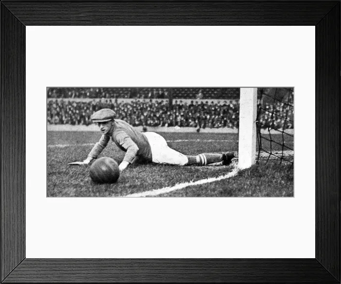Framed Print : Johnson Saves for Leeds, Highbury, 1925 Framed Print : Johnson Saves for Leeds, Highbury, 1925