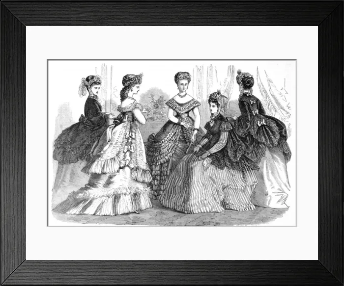 Framed Print : Paris Fashions for May 1869 Framed Print : Paris Fashions for May 1869