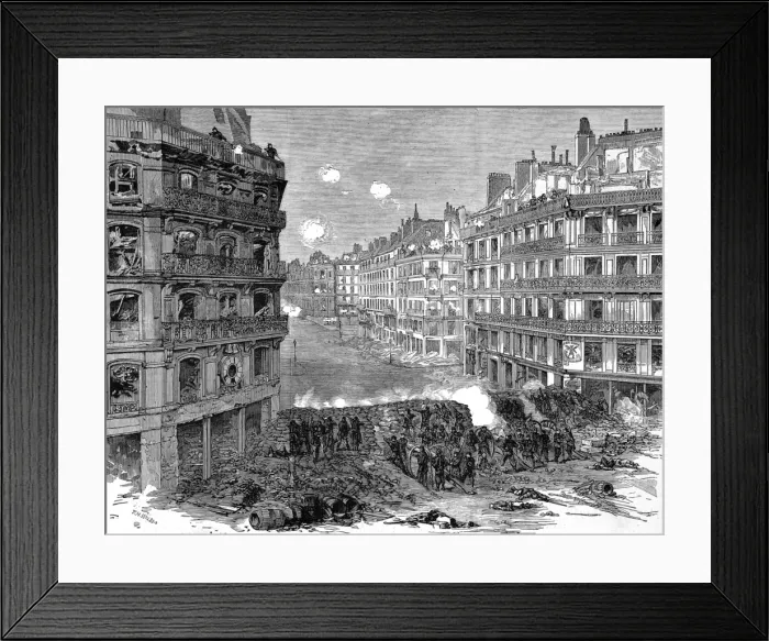 Framed Print : Street fighting in the Rue de Rivoli; Paris Commune, 1871 Framed Print : Street fighting in the Rue de Rivoli; Paris Commune, 1871