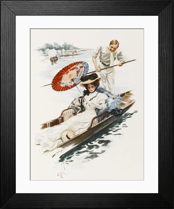 Framed Print : Girl Punted at Oxford Framed Print : Girl Punted at Oxford