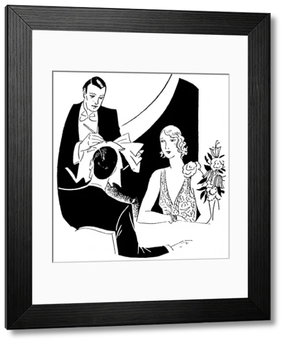 Framed Print : Placing an Order 1929 Framed Print : Placing an Order 1929