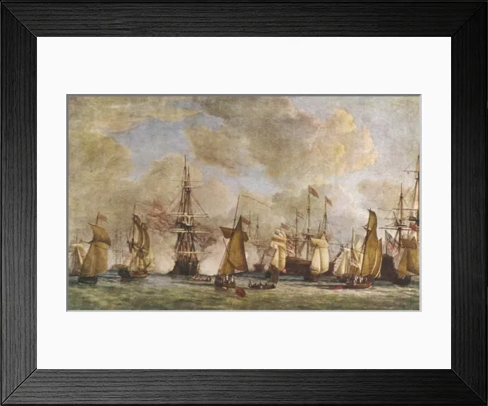 Framed Print : George III Reviews Fleet Framed Print : George III Reviews Fleet