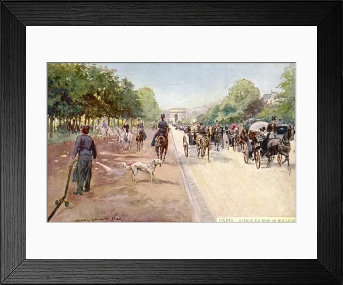 Framed Print : Paris / Bois Boulogne 1912 Framed Print : Paris / Bois Boulogne 1912