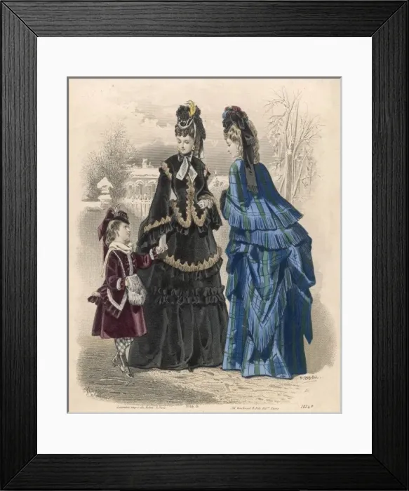 Framed Print : Winter Fashions 1871 Framed Print : Winter Fashions 1871