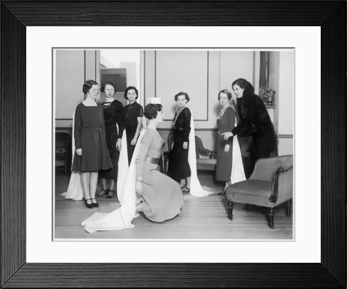 Framed Print : Debutante Learns Curtsey Framed Print : Debutante Learns Curtsey
