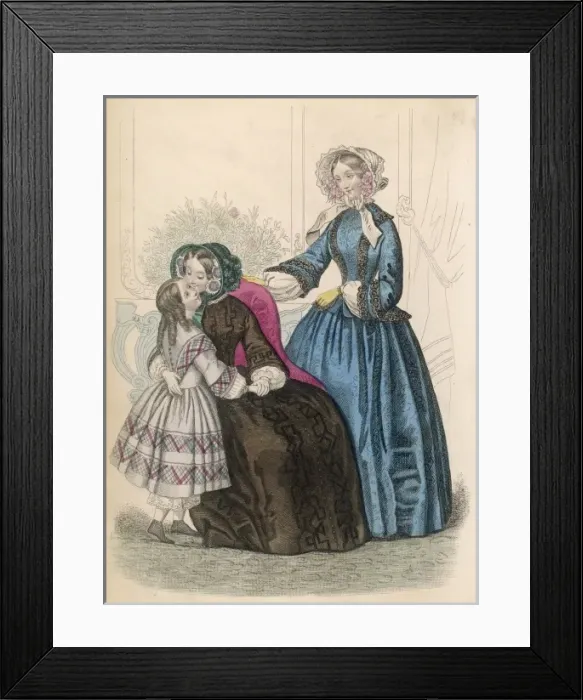 Framed Print : WOMEN & GIRL 1852 Framed Print : WOMEN & GIRL 1852