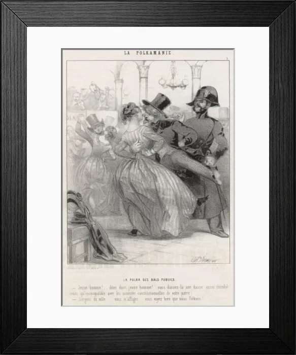 Framed Print : Police Prevent Polka Framed Print : Police Prevent Polka