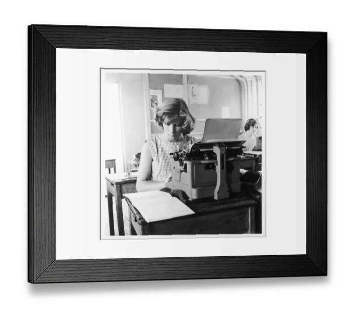 Framed Print : Learning to Type Framed Print : Learning to Type