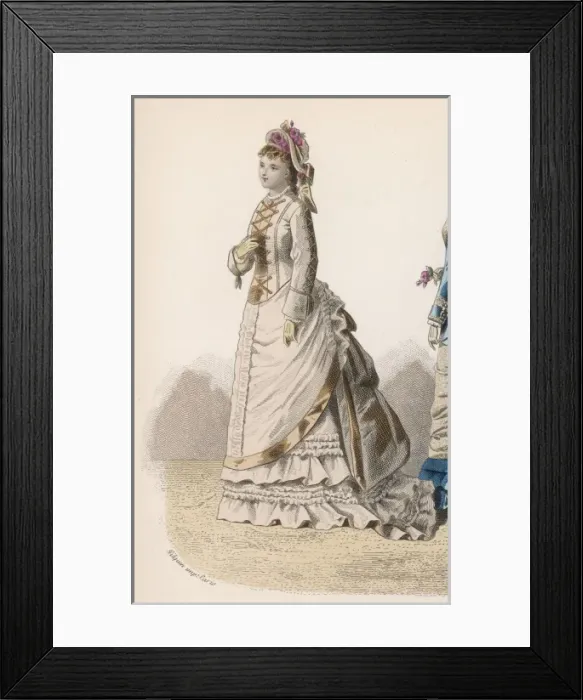 Framed Print : History of Fashion 1875 Framed Print : History of Fashion 1875