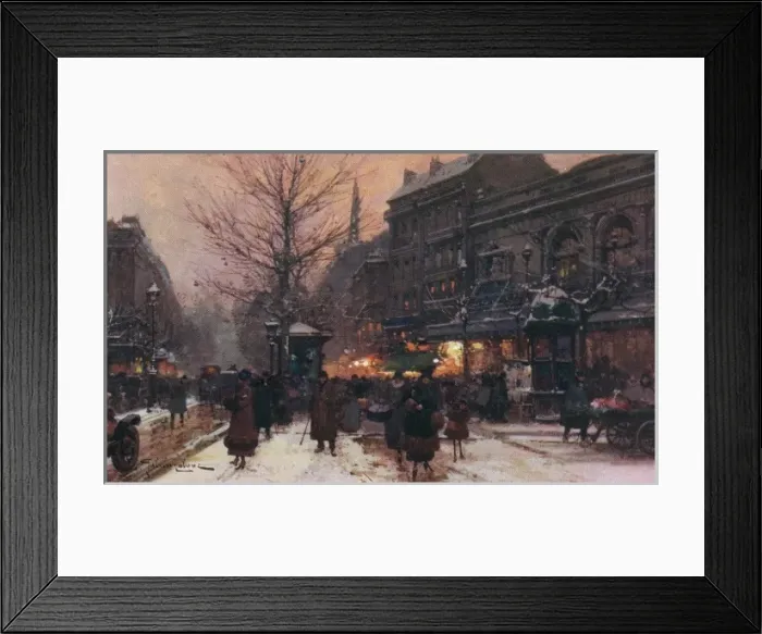 Framed Print : Paris / Street / Snow 1925 Framed Print : Paris / Street / Snow 1925