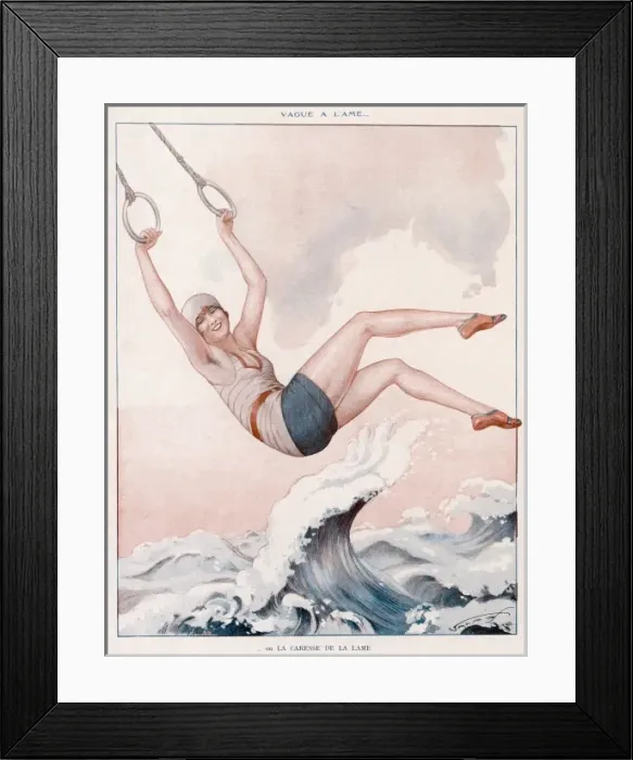 Framed Print : Swinging over Waves 1928 Framed Print : Swinging over Waves 1928