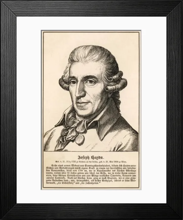 Framed Print : Joseph Haydn / Anon Eng Framed Print : Joseph Haydn / Anon Eng
