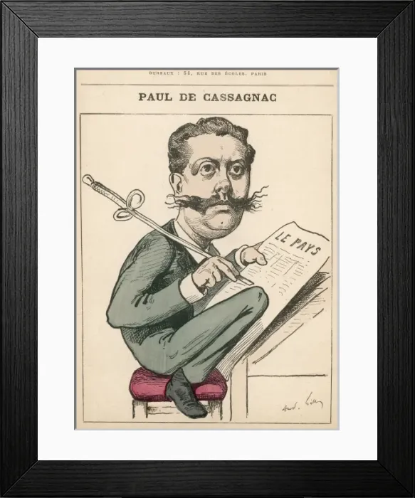 Framed Print : Cassagnac / Gill / Hommes D Framed Print : Cassagnac / Gill / Hommes D