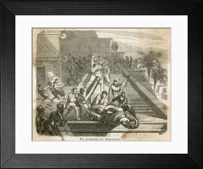 Framed Print : Aztec Sculptures Ruined Framed Print : Aztec Sculptures Ruined