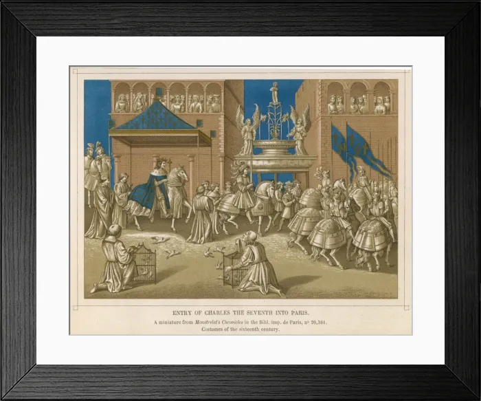 Framed Print : Charles VII Enters Paris Framed Print : Charles VII Enters Paris