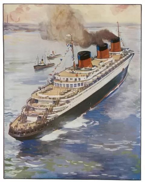 The Trans-Atlantic French ocean liner, SS Normandie