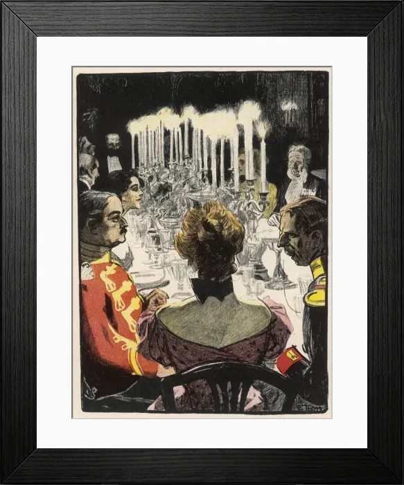 Framed Print : Smart Dinner Party / Thony Framed Print : Smart Dinner Party / Thony