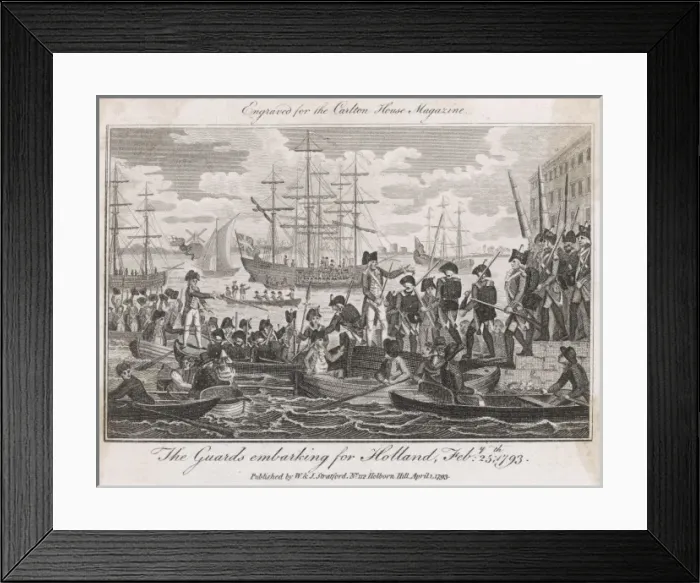 Framed Print : British Embark 1793 Framed Print : British Embark 1793