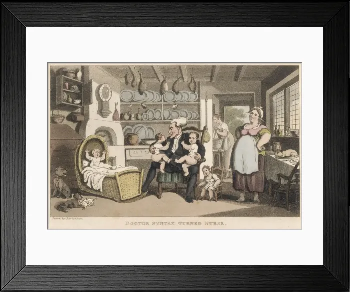 Framed Print : Doctor Syntax turned nurse Framed Print : Doctor Syntax turned nurse