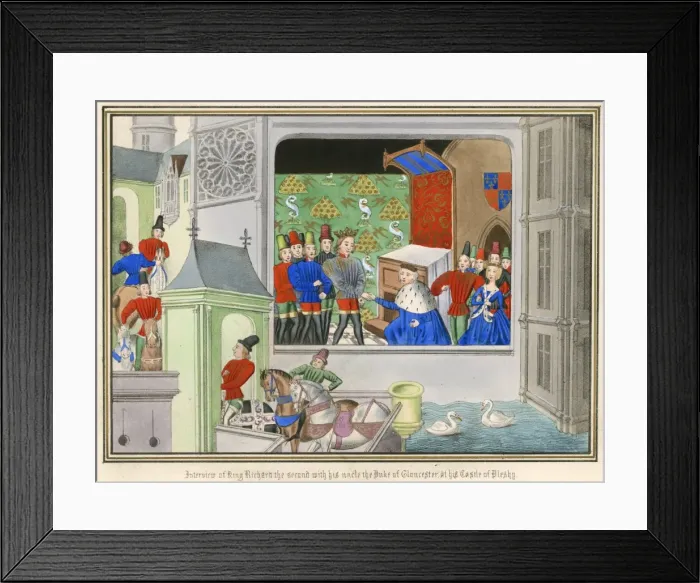 Framed Print : Richard II & Gloucester Framed Print : Richard II & Gloucester