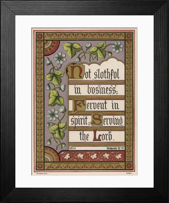 Framed Print : Romans Xii: 11 Framed Print : Romans Xii: 11