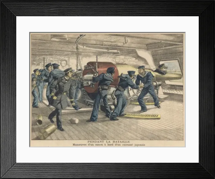 Framed Print : Rus / Jap War / Gun Deck Framed Print : Rus / Jap War / Gun Deck