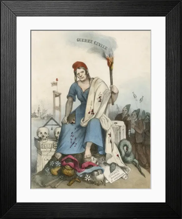 Framed Print : Anti-Revolution Cartoon Framed Print : Anti-Revolution Cartoon