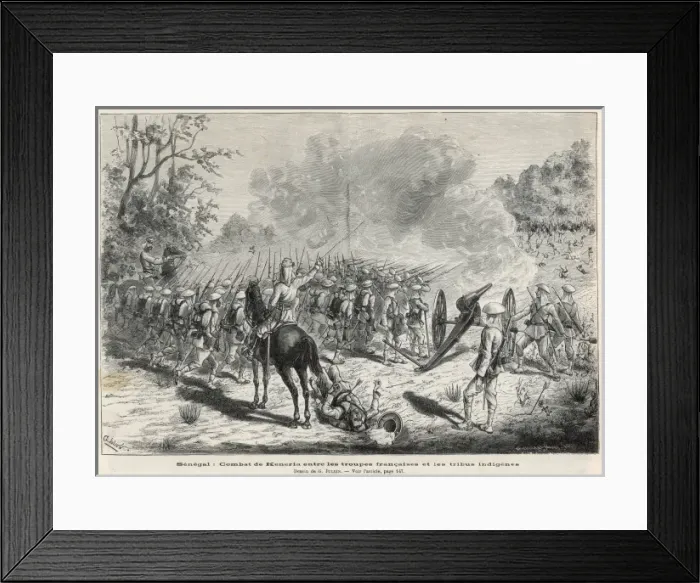 Framed Print : Senegal French Fight Framed Print : Senegal French Fight