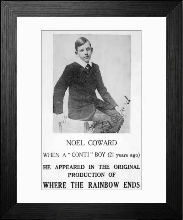 Framed Print : Noel Coward / As a Boy Framed Print : Noel Coward / As a Boy