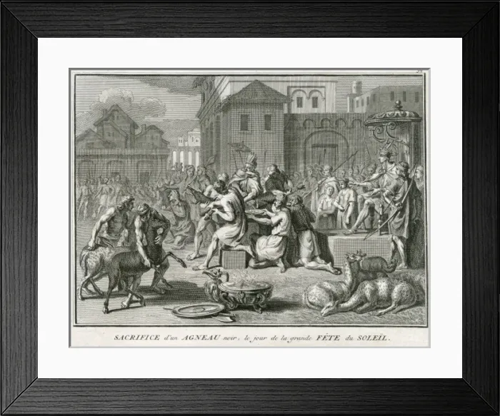 Framed Print : Peruvians Sacrifice Lamb Framed Print : Peruvians Sacrifice Lamb