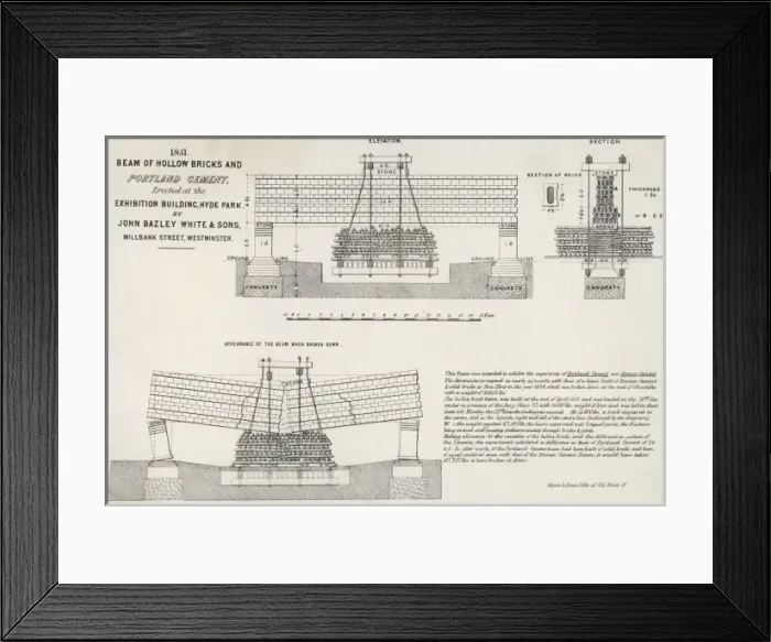 Framed Print : Crystal Palce / Brick Beam Framed Print : Crystal Palce / Brick Beam