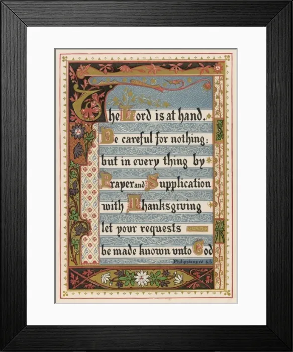 Framed Print : Philippians Iv: 5-6 Framed Print : Philippians Iv: 5-6