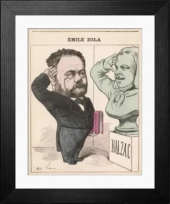 Framed Print : Zola / Gill / Hommes 1878 Framed Print : Zola / Gill / Hommes 1878