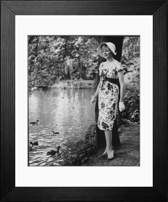 Framed Print : Woman by Lake 1959 Framed Print : Woman by Lake 1959